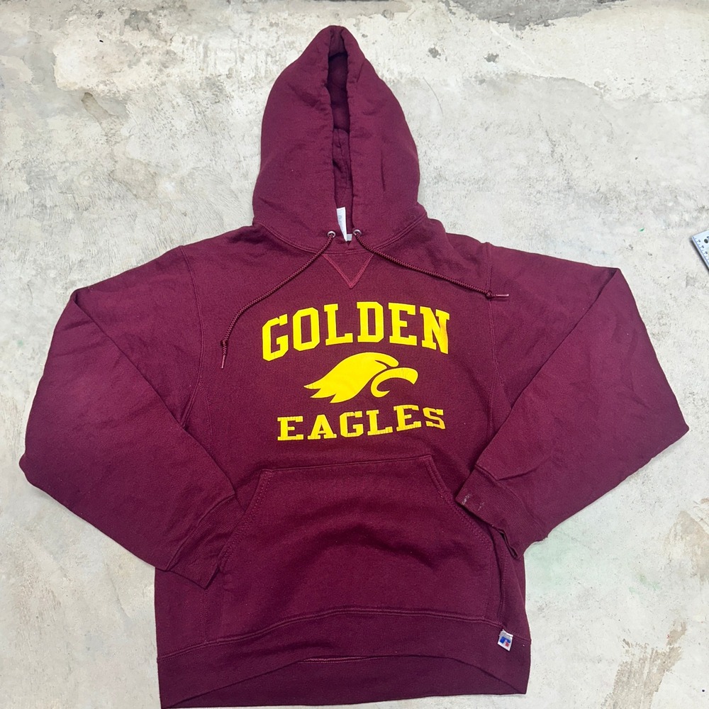 Russell Athletic Golden Eagles‎ Maroon Pullover Hoodie Sweatshirt